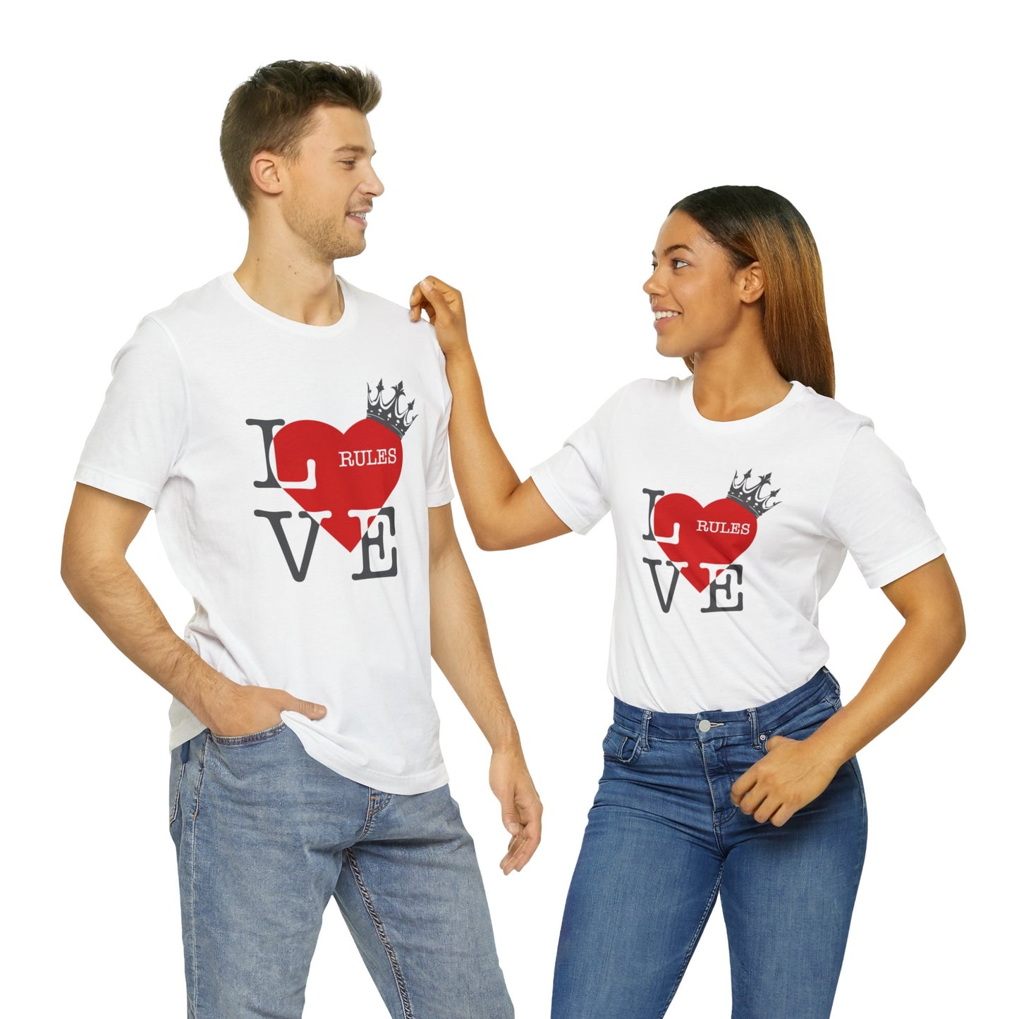 Love Rules 100% Cotton Retro t-shirt