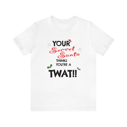 Your secret santa thinks you're a twat 100% Cotton Retro t-shirt