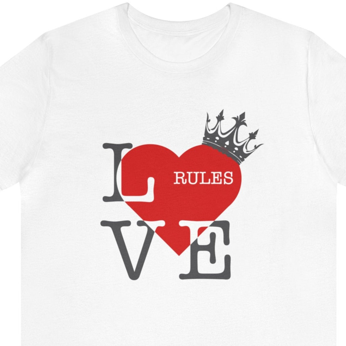 Love Rules 100% Cotton Retro t-shirt