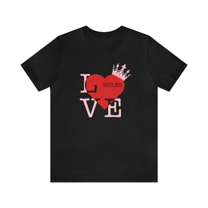Love Rules 100% Cotton Retro t-shirt