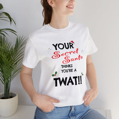 Your secret santa thinks you're a twat 100% Cotton Retro t-shirt