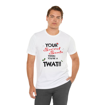 Your secret santa thinks you're a twat 100% Cotton Retro t-shirt