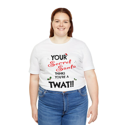 Your secret santa thinks you're a twat 100% Cotton Retro t-shirt