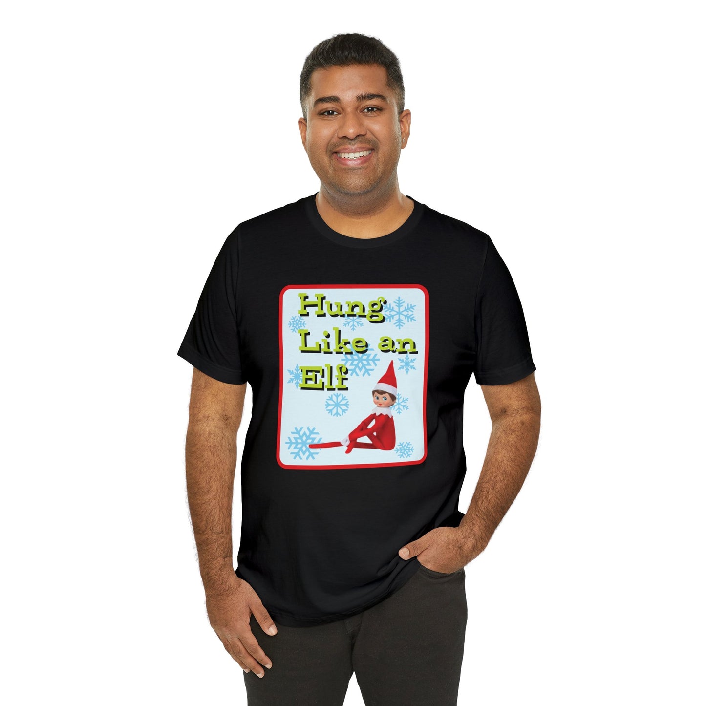 Hung Like an Elf Retro t-shirt